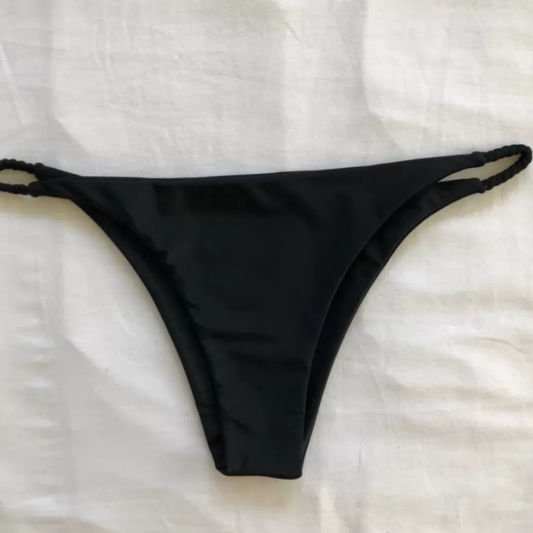 Bikini Bottoms Cheeky Braided Bikini Bottom – Pitch Black<Kulani Kinis Sale
