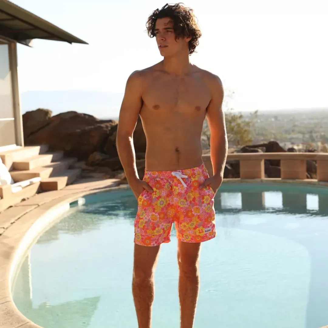 Men'S Swim Trunks – Sunny Sangria New Arrivals<Kulani Kinis Discount