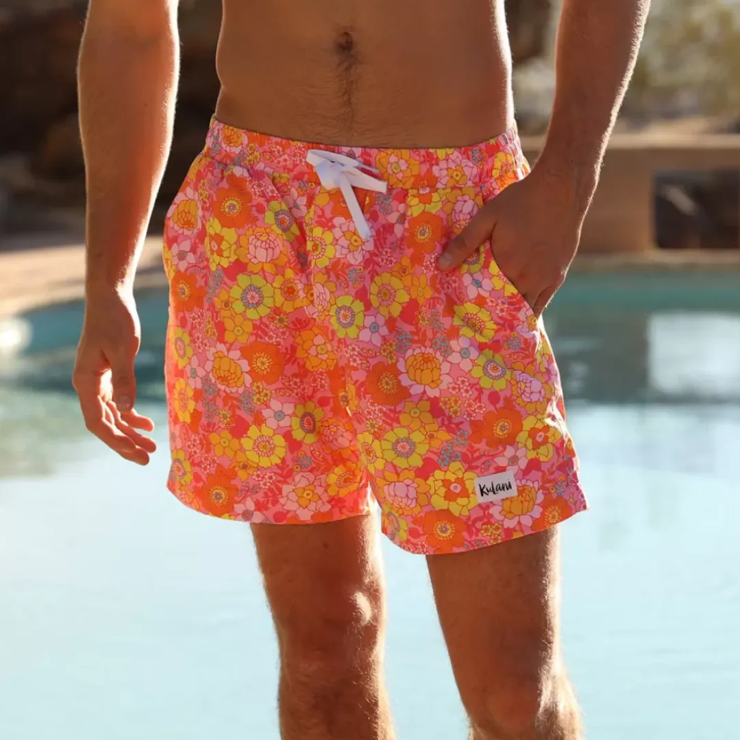 Men'S Swim Trunks – Sunny Sangria New Arrivals<Kulani Kinis Discount