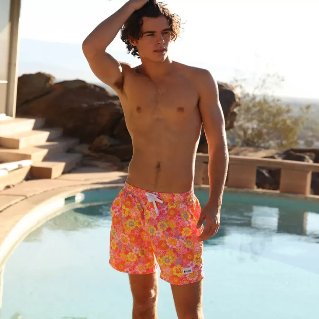 Men'S Swim Trunks – Sunny Sangria New Arrivals<Kulani Kinis Discount