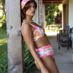 New Arrivals High Hip Cheeky Bikini Bottom – Juicy Fruit<Kulani Kinis New