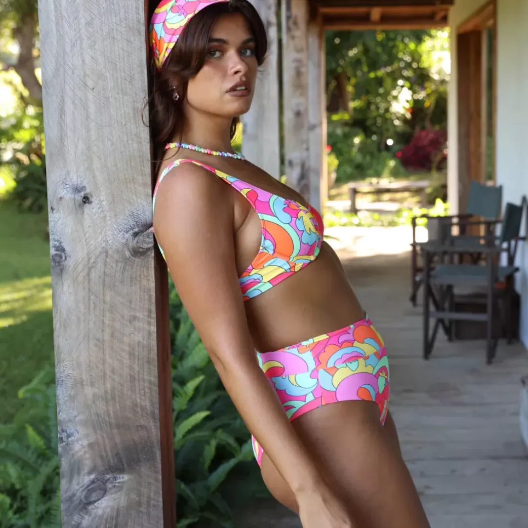 New Arrivals High Hip Cheeky Bikini Bottom – Juicy Fruit<Kulani Kinis New