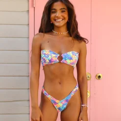Retro Y Thong Bikini Bottom – Rainbow Jungle Bikini Bottoms<Kulani Kinis Flash Sale