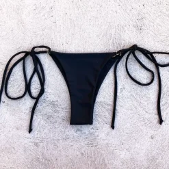 Thong Tie Side Bikini Bottom – Pitch Black<Kulani Kinis Cheap