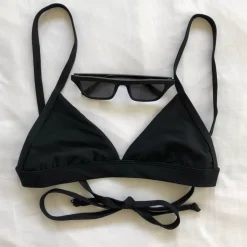 Triangle Bikini Top – Pitch Black Bikini Tops<Kulani Kinis Online